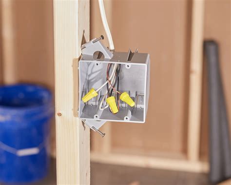 attach electrical box to stud thru hole|how to attach box to studs.